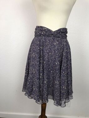 Z Spoke Zac Posen New York Silk Print Mini Skirt